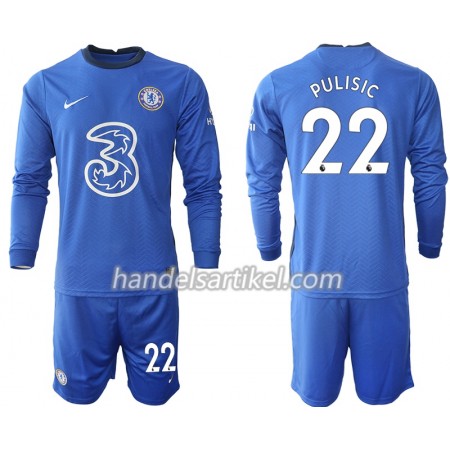 Chelsea Christian Pulisic 22 Kinder Heim Trikotsatz 2020/21 Langarm (+ Kurze Hosen)